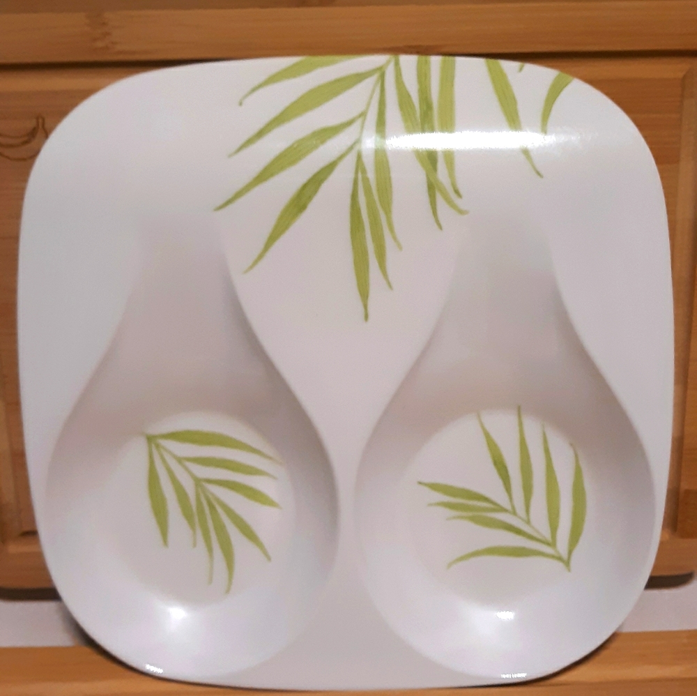 NWT CORELLE BAMBOO DOUBLE SPOON REST - Picture 2 of 5